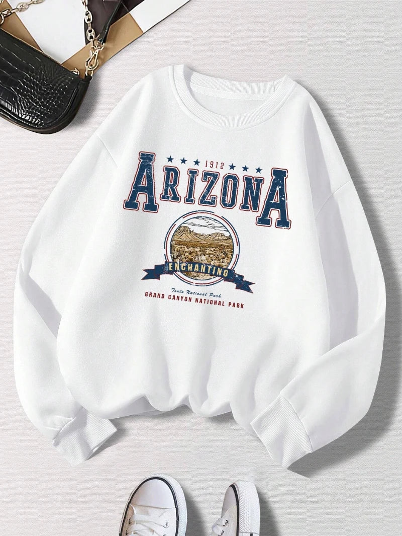 Fashion Woman Sweatshirts Arizona Natlonal Park Prints Pullovers Casual Crewneck Oversize Hoodies Fleece Warm Female Clothes Fashion Woman Sweatshirts Arizona Natlonal Park Prints Pullovers Casual Crewneck Oversize Hoodies Fleece Warm Female Clothes